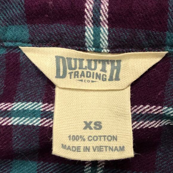 Deluth Flannel Plaid Shirt Long Sleeve Button Front size XS - Picture 6 of 7